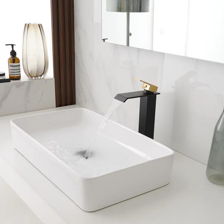 VIBRANTBATH 6009H-GBK Vessel Sink Faucet Single-handle Bathroom Faucet with Drain Assembly