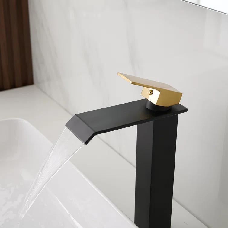 VIBRANTBATH 6009H-GBK Vessel Sink Faucet Single-handle Bathroom Faucet with Drain Assembly