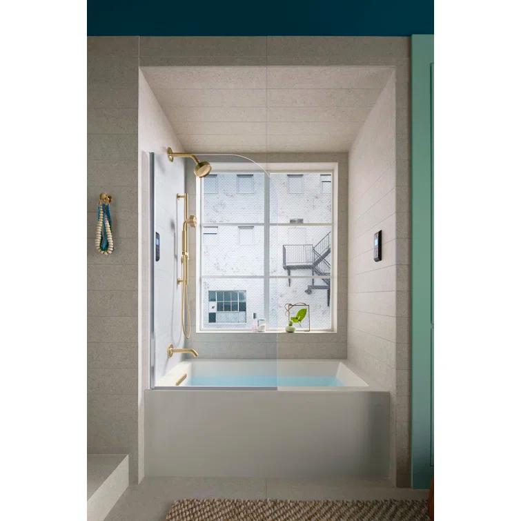 Underscore 60" x 32" Rectangular Alcove Soaking Bathtub with Integral Apron