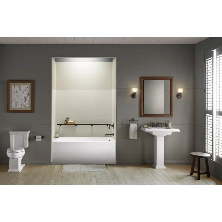 Underscore 60" x 32" Rectangular Alcove Soaking Bathtub with Integral Apron