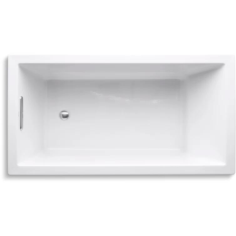 Underscore 60" x 32" Rectangular Alcove Soaking Bathtub with Integral Apron