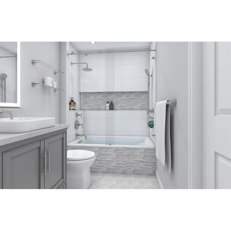 Underscore 60" x 32" Rectangular Alcove Soaking Bathtub with Integral Apron