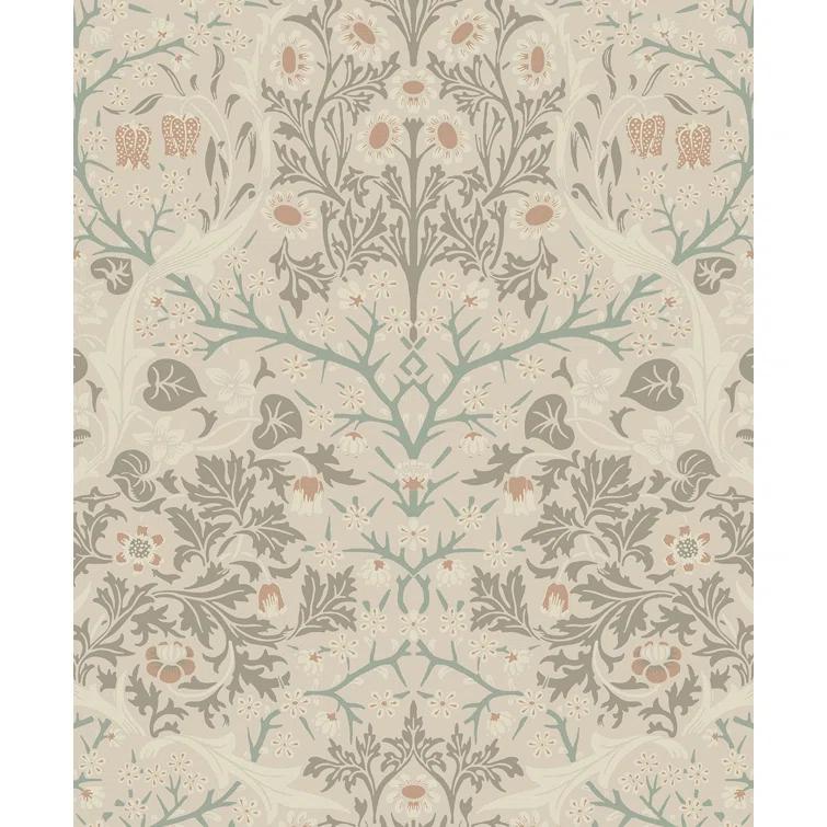 NextWall Lunar Rock & Clay Victorian Garden Peel and Stick Wallpaper