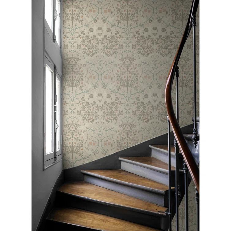 NextWall Lunar Rock & Clay Victorian Garden Peel and Stick Wallpaper