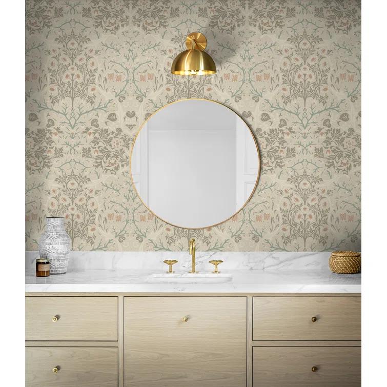 NextWall Lunar Rock & Clay Victorian Garden Peel and Stick Wallpaper