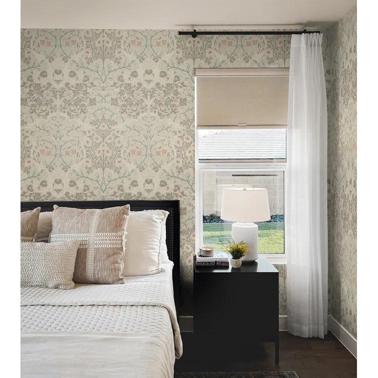 NextWall Lunar Rock & Clay Victorian Garden Peel and Stick Wallpaper