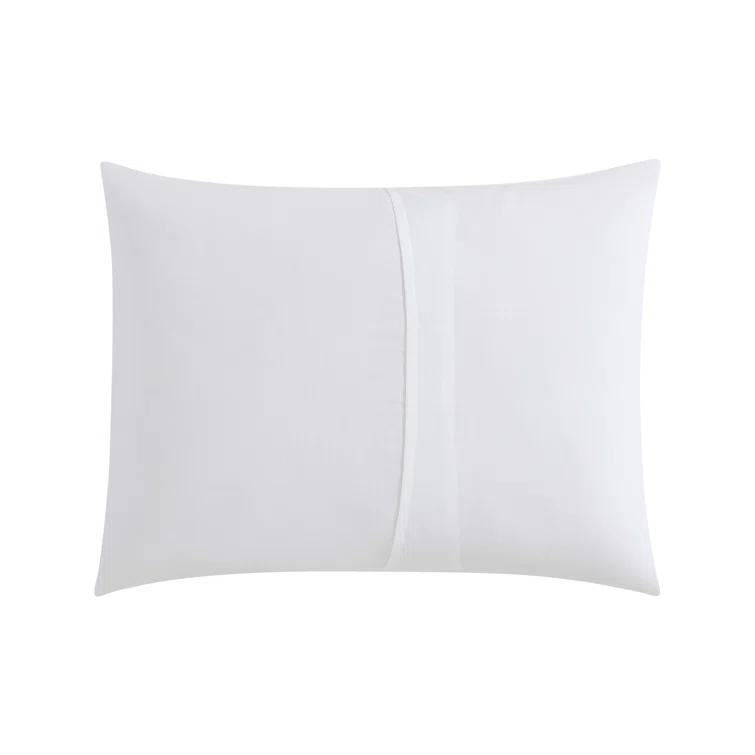 Vera Wang Vera Wang Solid Textured Pleats White Duvet Cover Set