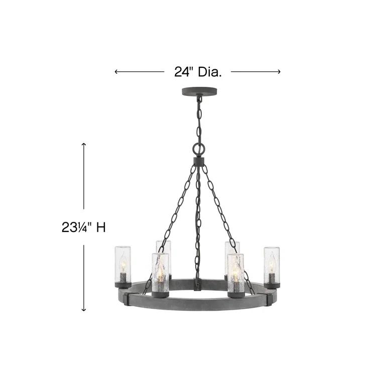 Sawyer 6 - Bulb 23.25" H Outdoor Chandelier