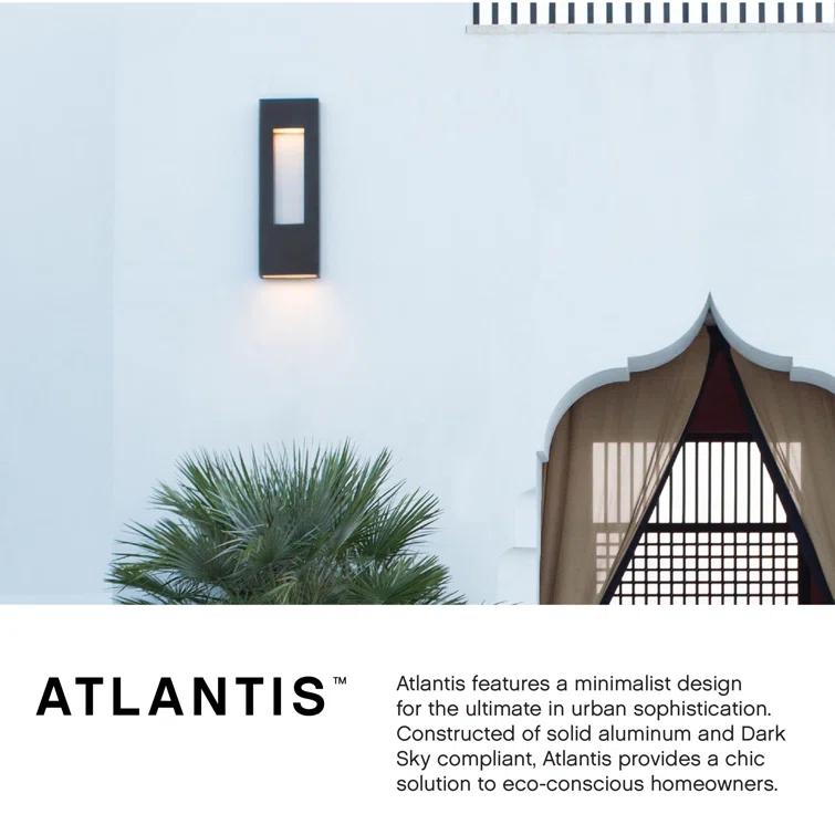 Atlantis Outdoor Wall Mount Lantern w/ Integrated LED