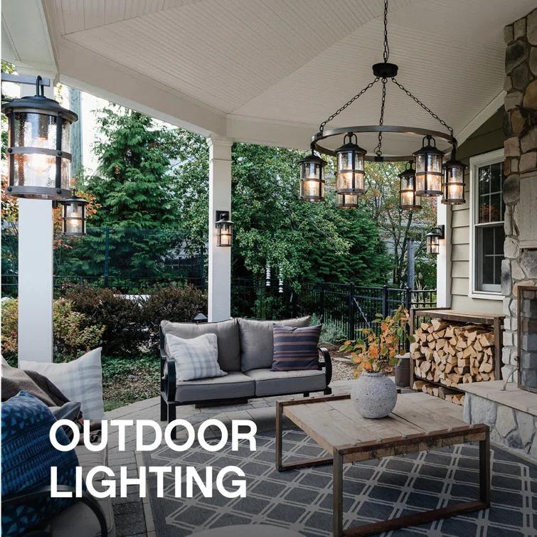 Porter 4 -Bulb 31.3" H Outdoor Hanging lantern By Lisa McDennon