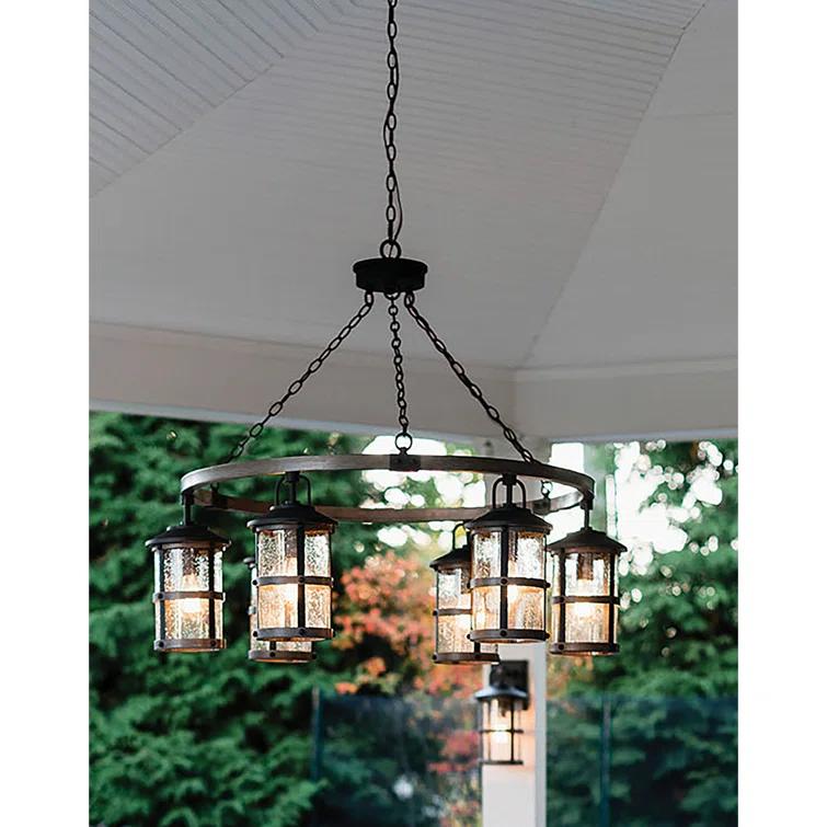 Hinkley Lakehouse Black 6 -Bulb 32" H Outdoor Chandelier