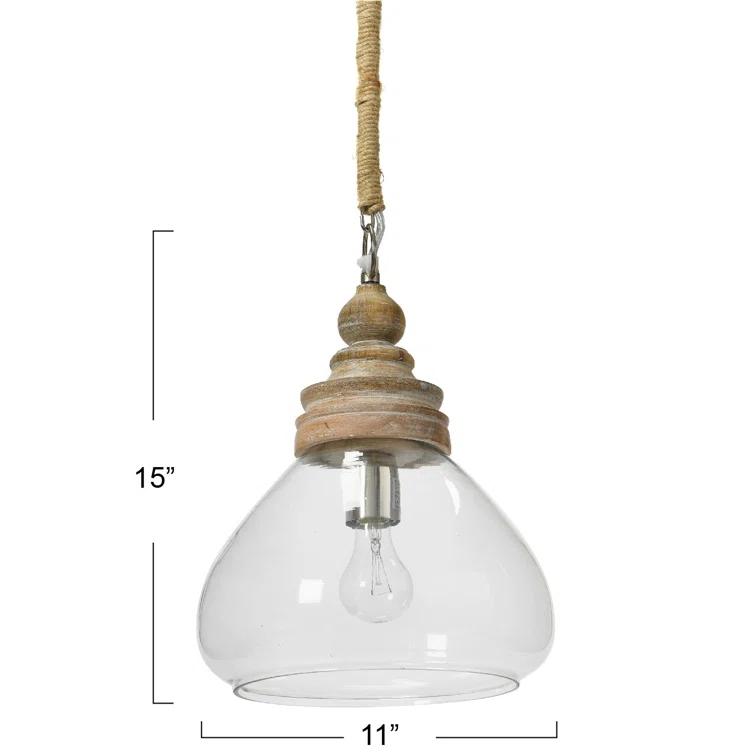 Bellantoni Distressed Mango Wood Ceiling Light