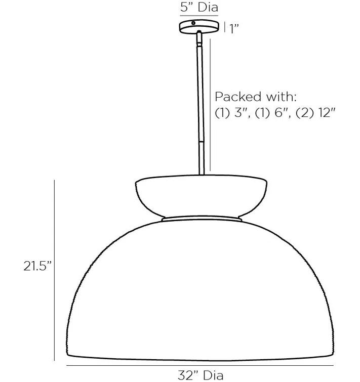 Contemporary Brass and Glass Drum Pendant Light - Indoor/Outdoor
