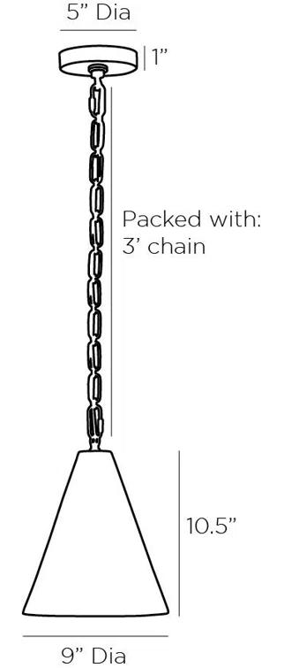 Oakland Pendant Light by Arteriors - Antique Brass / 9"Dia