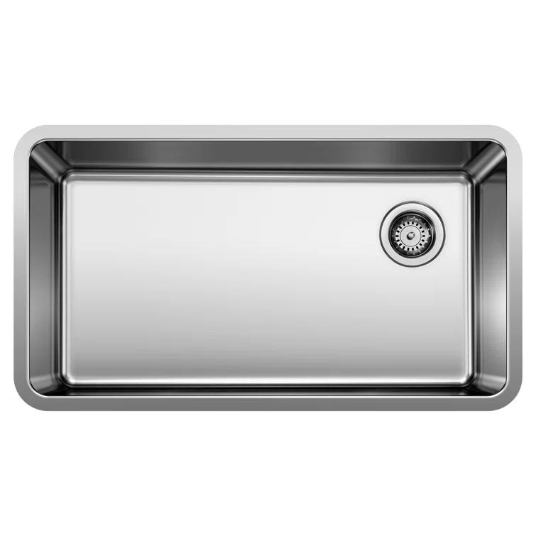 Blanco 442763 Formera 33" L x 18'' W Single Bowl Stainless Steel Undermount Kitchen Sink