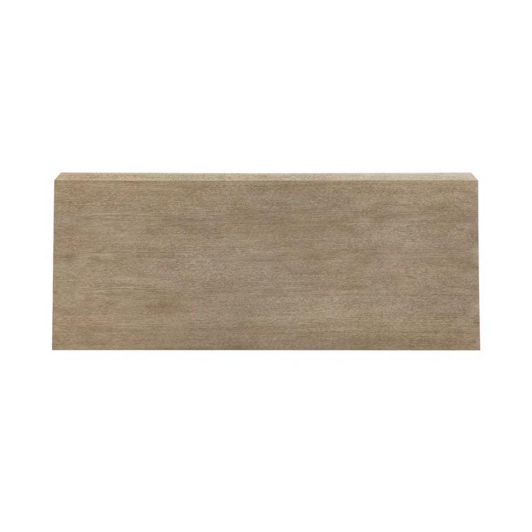 Naomi Ivory Smoke Oak Veneered 48'' Modern Cabinet with Brass Hardware