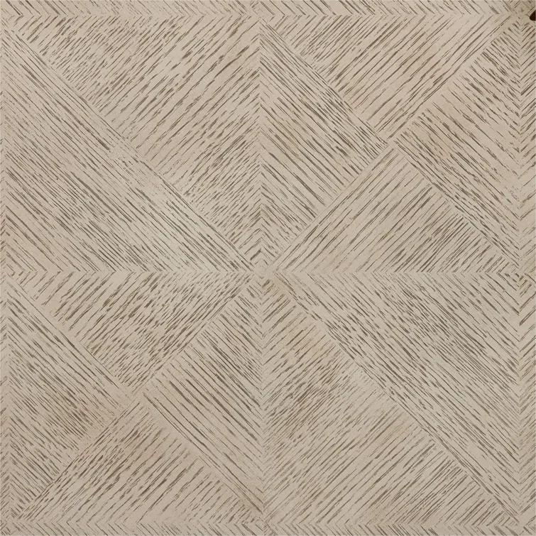 Naomi Ivory Smoke Oak Veneered 48'' Modern Cabinet with Brass Hardware