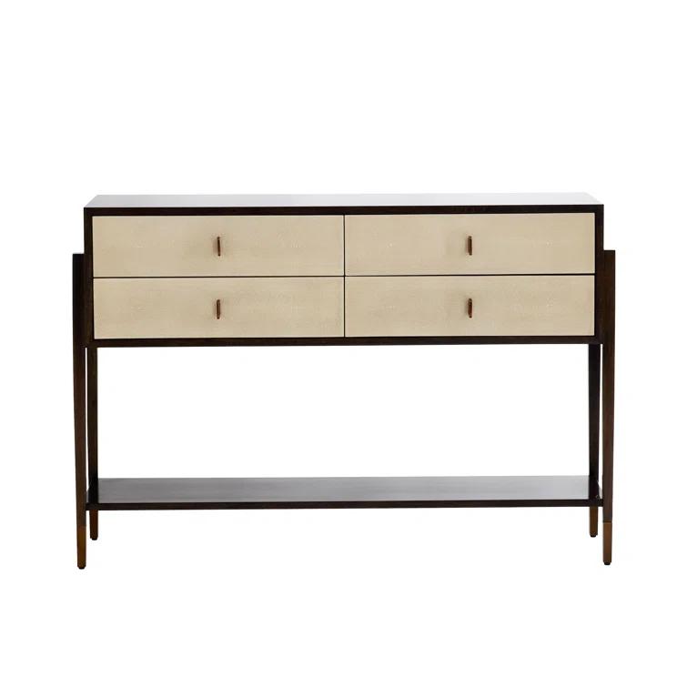 Nora Brindle Solid Wood Console Table with Storage