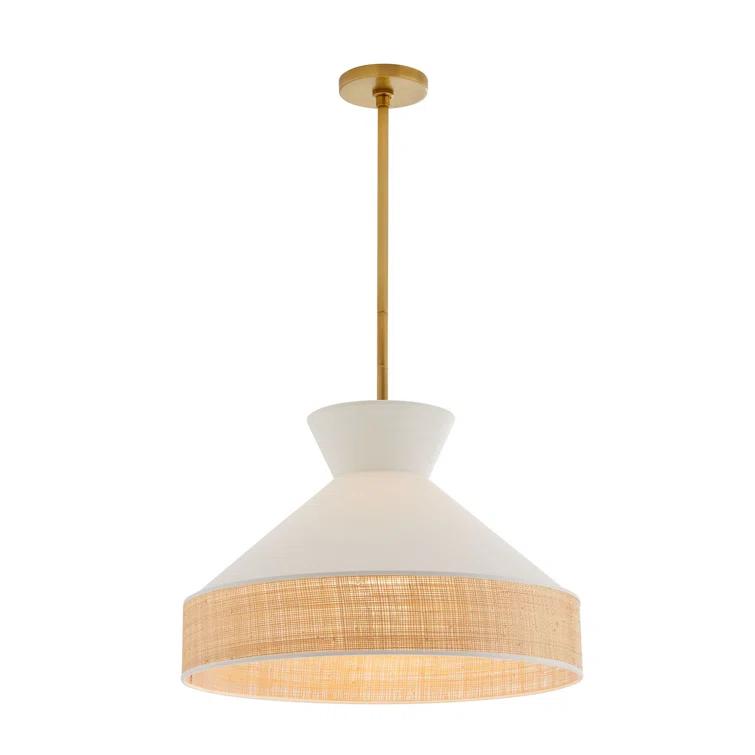 Malena Pendant Light by Arteriors - White / 20.5" Dia