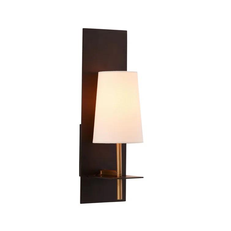 Neo 18" Blackened Iron Wallchiere with Antique Brass Collar