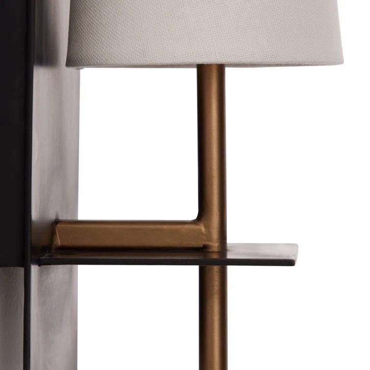 Neo 18" Blackened Iron Wallchiere with Antique Brass Collar