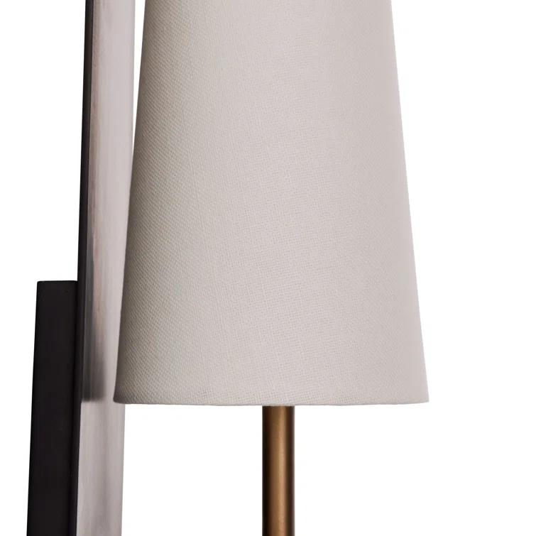 Neo 18" Blackened Iron Wallchiere with Antique Brass Collar