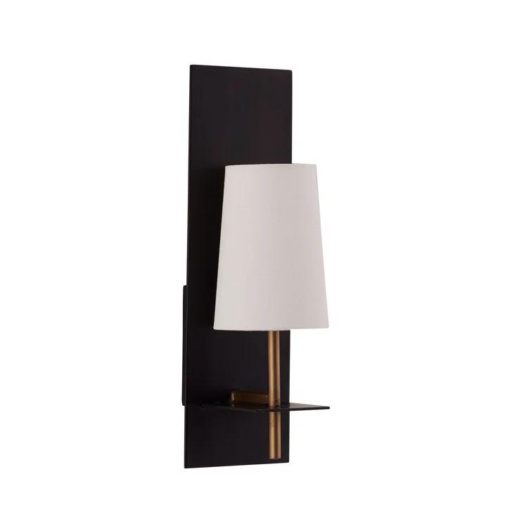 Neo 18" Blackened Iron Wallchiere with Antique Brass Collar