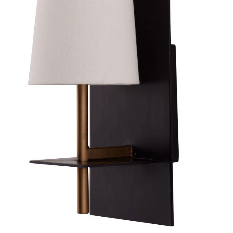 Neo 18" Blackened Iron Wallchiere with Antique Brass Collar