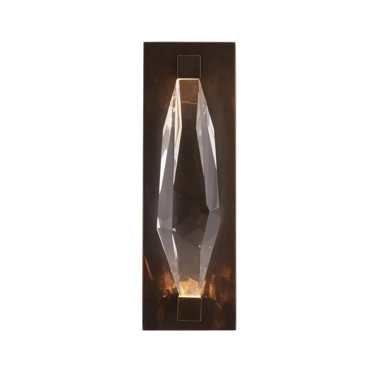 Maisie Bronze and Crystal LED Wall Sconce