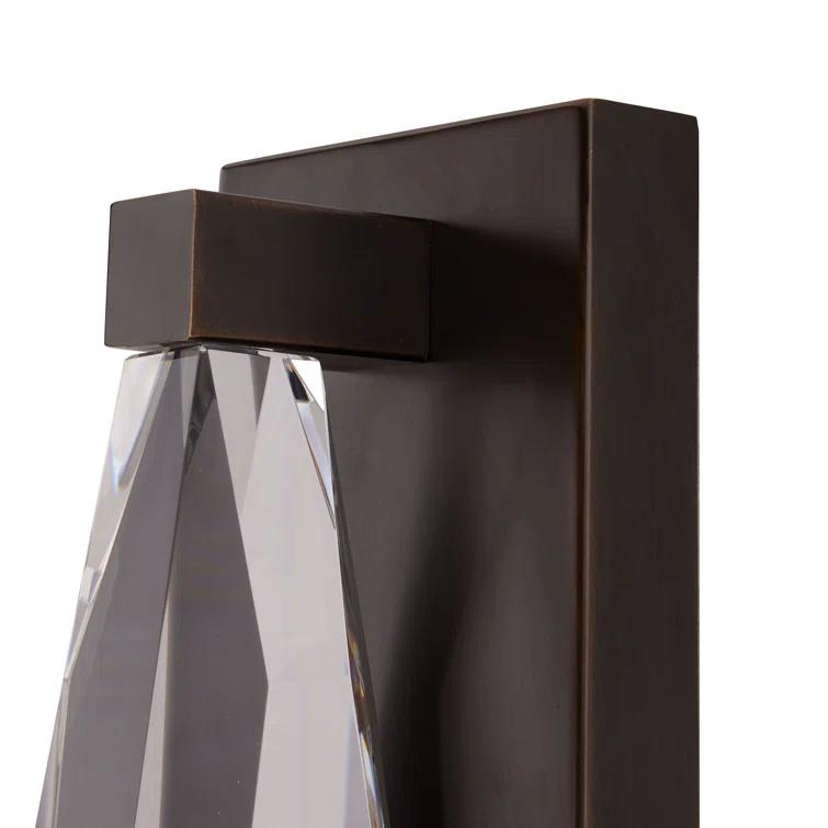 Maisie Bronze and Crystal LED Wall Sconce