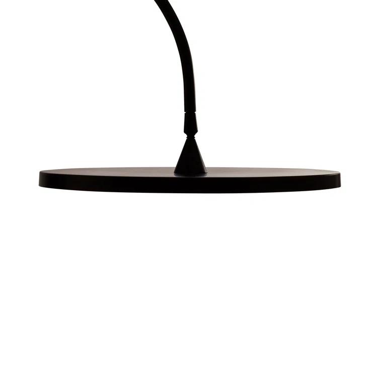 Bronze Adjustable Arc LED Floor Lamp with Marble Base