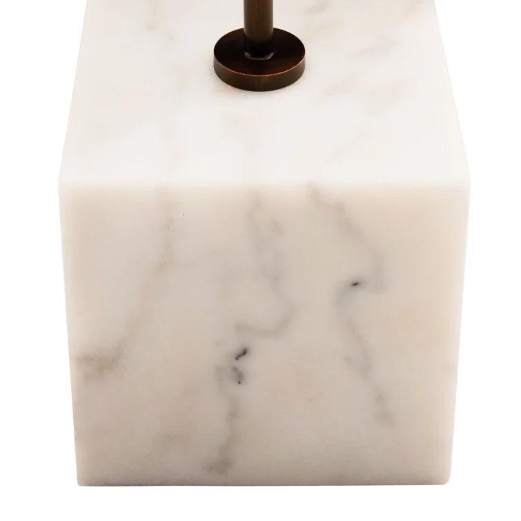 Bronze Adjustable Arc LED Floor Lamp with Marble Base