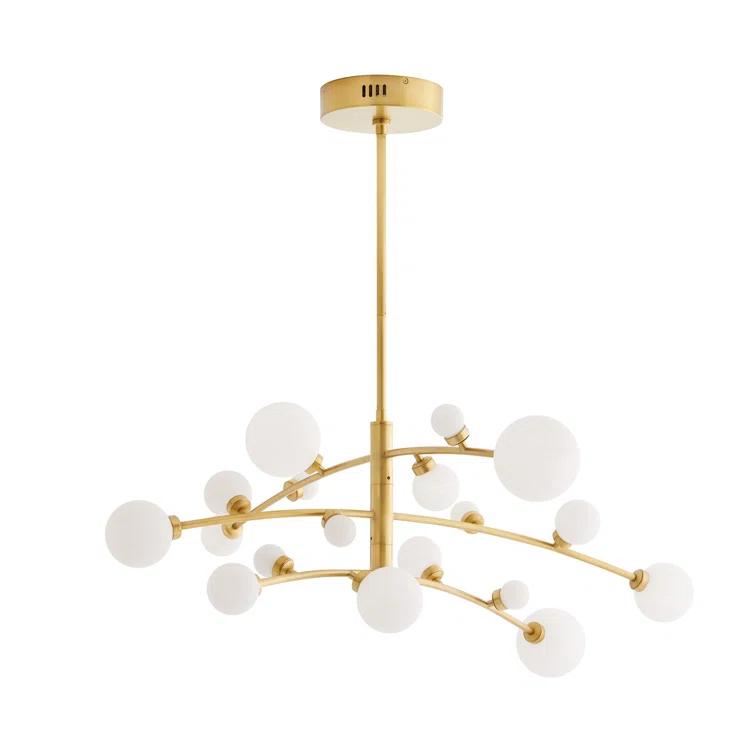 Maser Chandelier by Arteriors - Antique Brass / 45" Dia