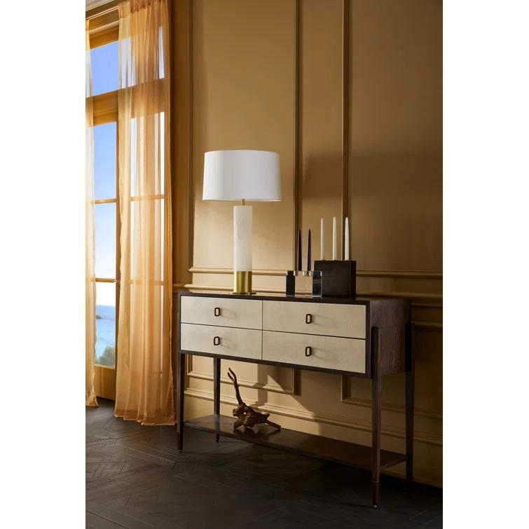 Nora Brindle Solid Wood Console Table with Storage