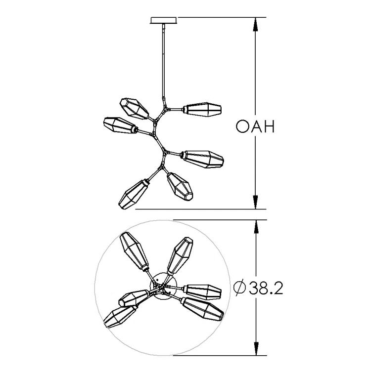 Aalto Dimmable LED Modern Linear Chandelier