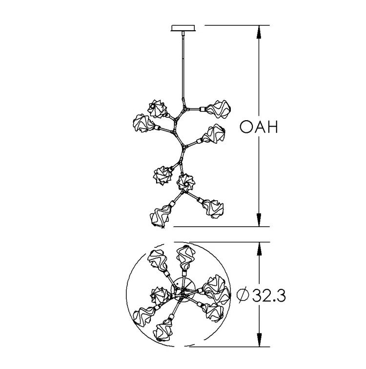 Blossom Modern Vine Entrance Pendant