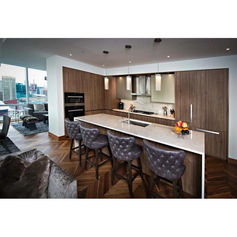 Parallel Modern Matte Black Smoke Granite LED Pendant Light