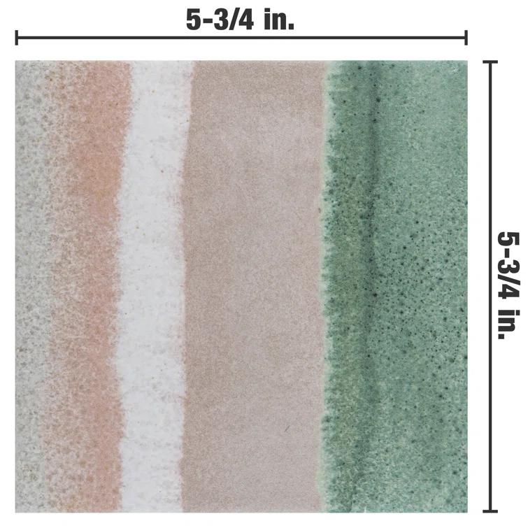 Matter Canvas 6" x 6" Porcelain Stone Look Floor and Wall Tile
