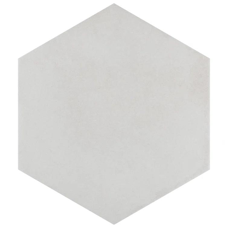 Matter Hex 7.88" x 9" Porcelain Stone Look Floor and Wall Tile