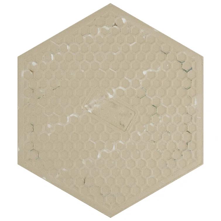 Matter Hex 7.88" x 9" Porcelain Stone Look Floor and Wall Tile