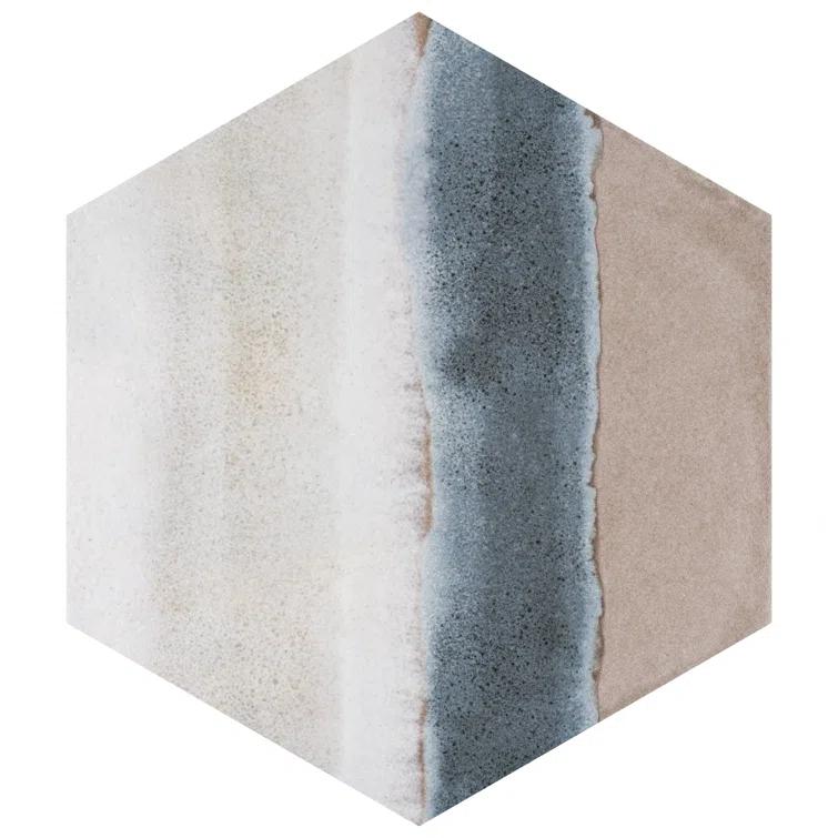 Matter Hex Canvas 8' x 9' Stone Look Wall & Floor Tile
