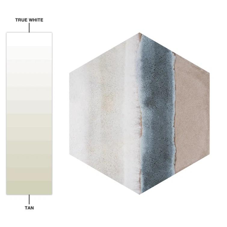 Matter Hex Canvas 8' x 9' Stone Look Wall & Floor Tile