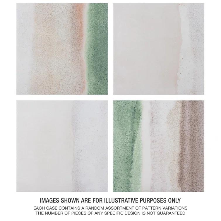 Matter Canvas 6" x 6" Porcelain Stone Look Floor and Wall Tile