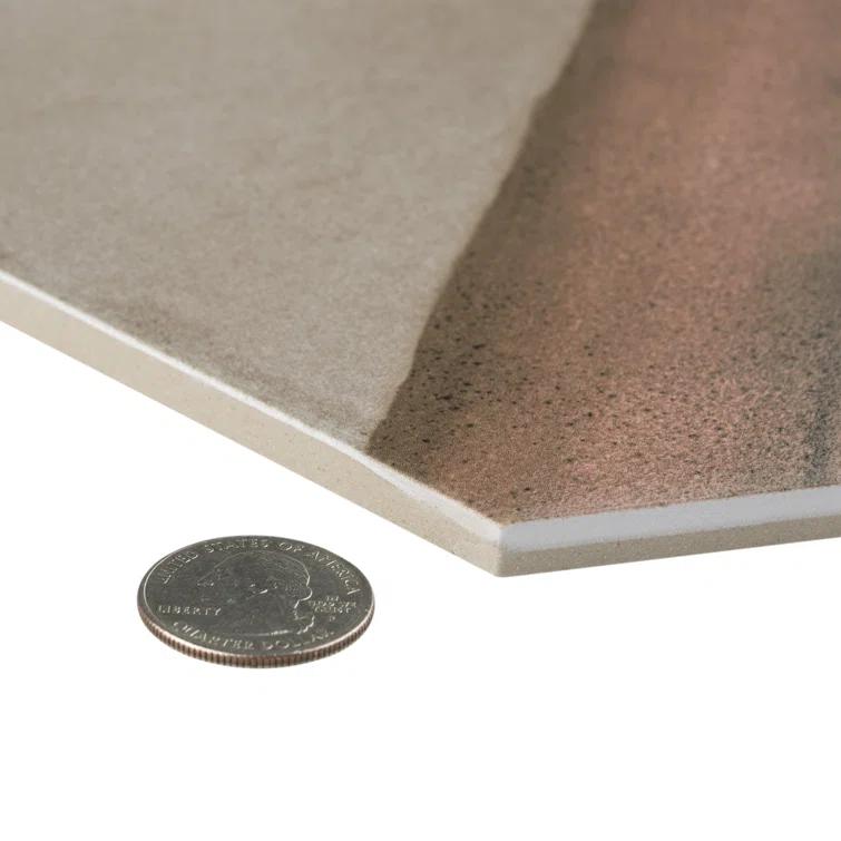 Matter Hex Canvas 8' x 9' Stone Look Wall & Floor Tile