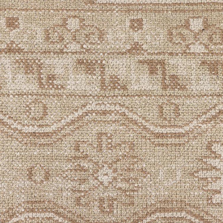 Elysian Cream Hand-Knotted Wool Rectangular Rug 10' x 14'