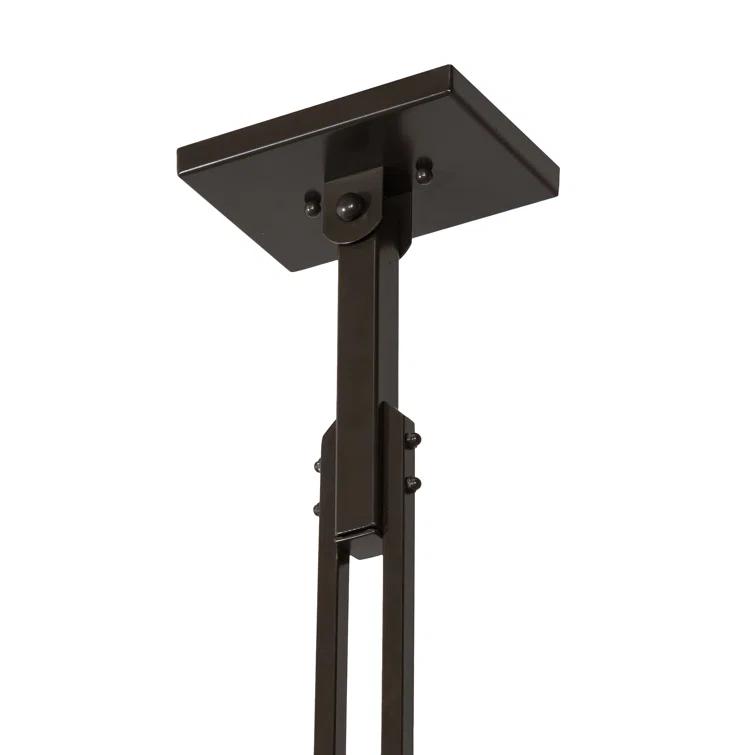 Rustic Lodge 5 - Light Dimmable Lantern Square / Rectangle Chandelier