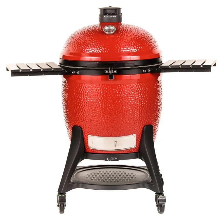 Kamado Joe BigJoe III 24-inch Charcoal Grill in Red