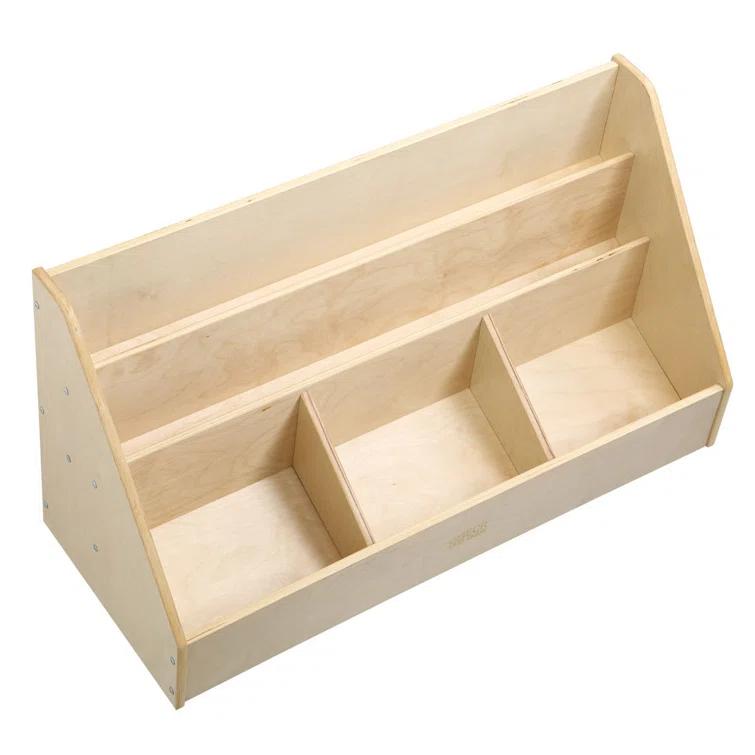ECR4Kids ECR4Kids 5-Compartment Easy to Reach Book Display, Classroom Storage, Natural
