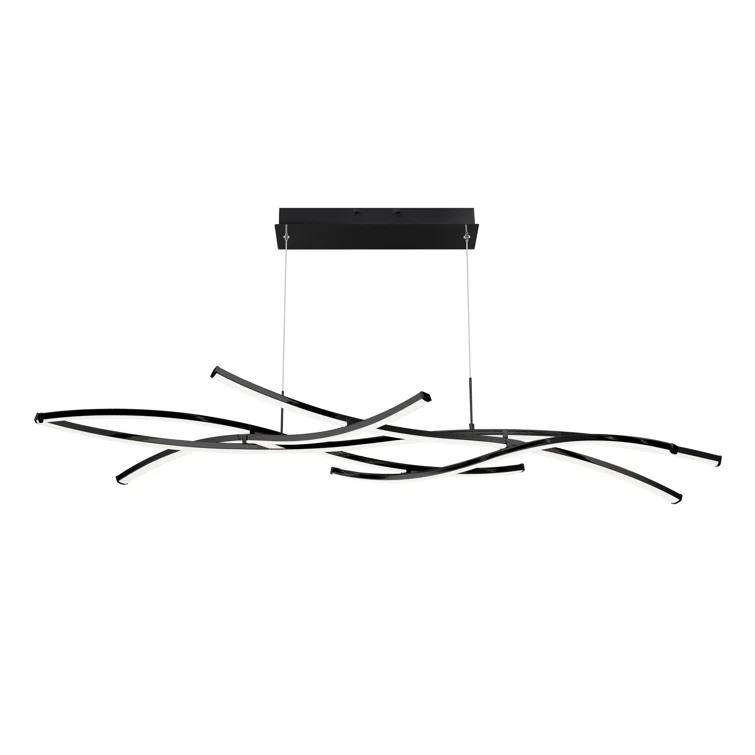 dweLED Divergence 9 - Light Dimmable LED Modern Linear Chandelier