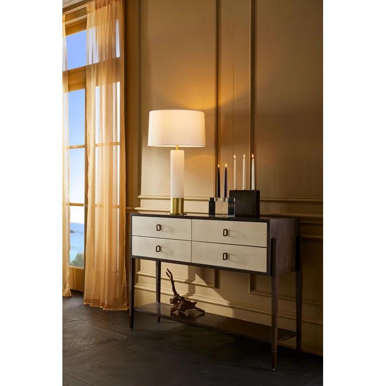 Nora Brindle Solid Wood Console Table with Storage